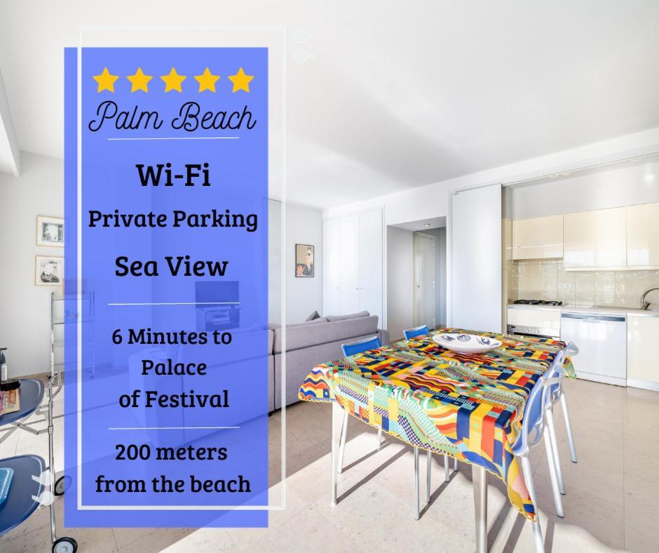 Apartament Palm Beach- Free Wifi- Parking- Sea View Cannes Zewnętrze zdjęcie